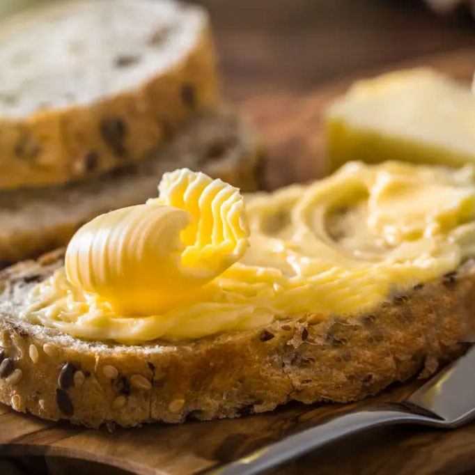 Bread with Creamy, Enzyme-Treated Butter Spread for Delectable Delights